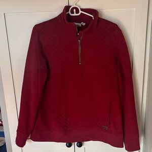 L.L. Bean Red Quilted Sweatshirt